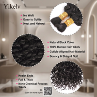 Cheveux humains en vrac pour tresses bohèmes, 100 % naturels, sans trame, cuticules alignées, noir naturel pour tressage