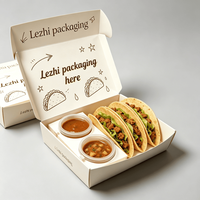 Boîte en papier pliable de qualité alimentaire, écologique, personnalisée en gros pour hamburgers, hot-dogs, sushis, chips, emballage en papier
