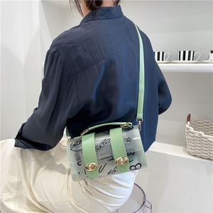 Rexiao Ladies PVC Transparent Graffiti Messenger Bag Single Handle Fashion Style Letter Decoration <b>Small</b> Designer Handbag <b>Wallet</b> - Product Image 4