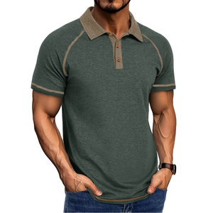 Camiseta Polo de Algodón Peinado de Lujo para Hombre, Antipilling, Duradera, Uniforme de Trabajo, Clásica con 3 Botones, Ropa Orgánica - Product Image 1