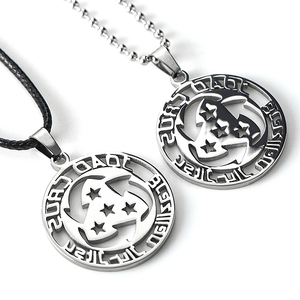 Collar personalizado de plata con nombre, conjunto de collar de acero inoxidable para hombres - Product Image 1