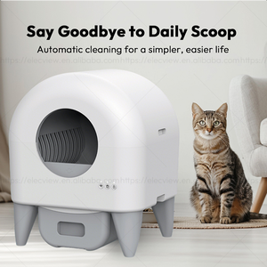 Elecpet 2025 AI akıllı otomatik kendini temizleme robotik kedi kum kabı Wifi uzaktan App kontrolü ile düşük gürültü koku geçirmez kedi için - Product Image 3