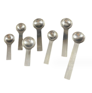 Juego de 5 piezas de cucharas y tazas medidoras de acero inoxidable DFM1520 para cocina, repostería y especias, con báscula y clip, para café - Product Image 2