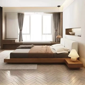 เตียงทาทามิ Jodhpuri Woods สีฮันนี่ พร้อมโครงสร้างไม้จริง ดีไซน์มินิมอล โครงเตียงเตี้ย และห้องนอนที่หรูหรา - Product Image 1