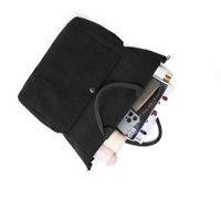 Bolsos de Hombro de Pana con Logotipo Personalizado, Extra Grandes y Resistentes, con Dos Aberturas, Bordado de Letras y Cadenas, 2-2.9L