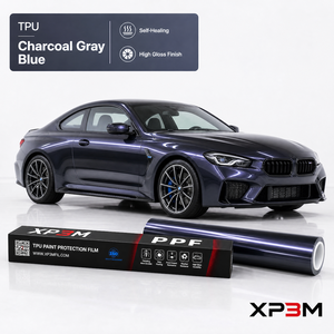 ฟิล์มใสกันรอยรถยนต์ XP3M สีน้ำเงินอมเทาแบบ OEM เงา ผลิตจาก TPU ความหนา 7.5 มิล ซ่อมแซมตัวเองได้ ป้องกันรอยขีดข่วน ป้องกันการเหลือง ขนาด 1.52x15 เมตร - Product Image 1