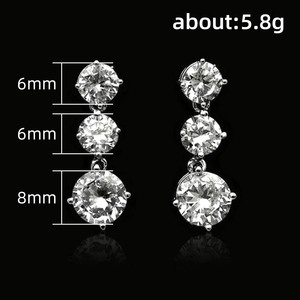 E1781 Orecchini in Oro Bianco con Diamanti Taglio Brillante Rotondo Diamanti Naturali Gioielli Classici da Donna - Product Image 4