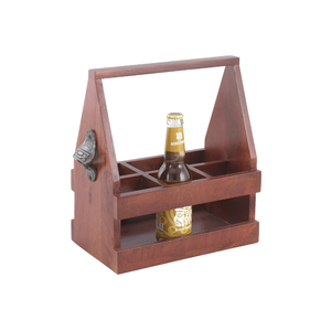 Tipo de pie Cerveza de madera Paquete de 6 Carrier Caddy Herramientas de mano Uso Cesta de mano para bebidas - Product Image 2