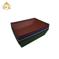 Boîte en carton trapézoïdale, taille personnalisée, bac à cadeau, panier en papier, couleur unie, 1 pièce