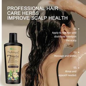 Champú Orgánico para el Crecimiento del Cabello con 7 Hierbas, Jengibre, Aloe Vera y Manzanilla, Limpia e Hidrata el Cabello <span class=keywords><strong>Sin</strong></span> <span class=keywords><strong>Químicos</strong></span> Agresivos - Product Image 2