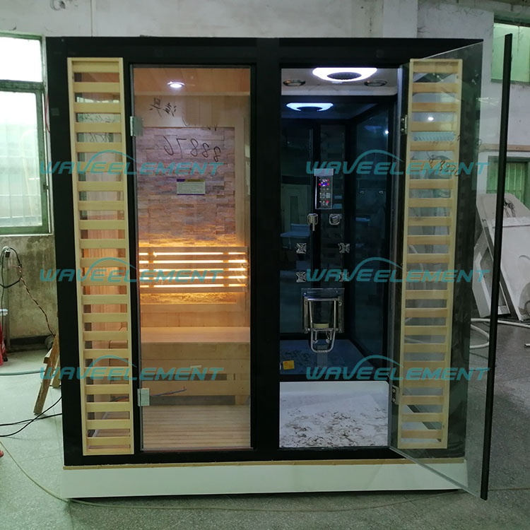 luxury hemlock family dry wood steam sauna room
