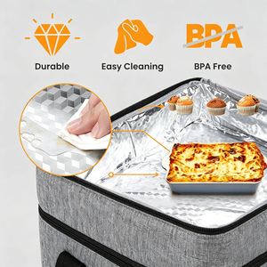 <span class=keywords><strong>Bolsa</strong></span> <span class=keywords><strong>Térmica</strong></span> para Transportar Alimentos, Aislada, <span class=keywords><strong>de</strong></span> Doble Capa, para Comida Caliente/Fría, Portátil, Resistente al <span class=keywords><strong>Agua</strong></span>, Reutilizable, para Lasaña, Pizza - Product Image 4