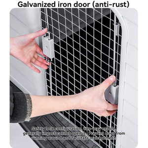 บ้านสุนัขพลาสติกแบบโมเดิร์นสั่งทำขายส่ง สำหรับใช้ภายนอกและภายในอาคาร กันน้ำ บ้านสุนัขขนาดใหญ่สำหรับสุนัขพันธุ์ใหญ่ เต็นท์บ้านสัตว์เลี้ยงแบบมีฉนวน - Product Image 4