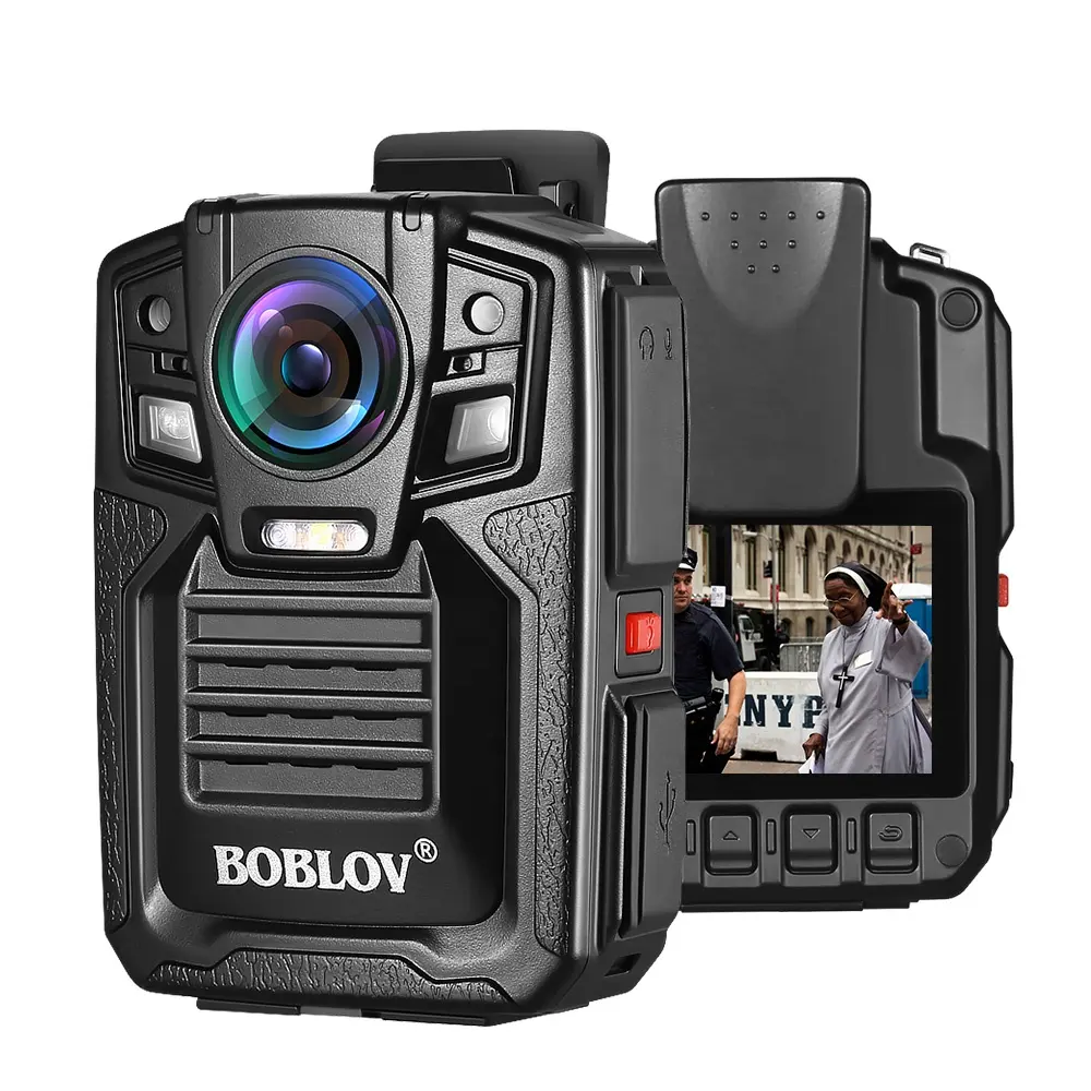 Boblov HD66-02 170 Viewing 32GB 64GB 128GB 1440P IR Night Vision IP67 Waterproof Optional 4G WIFI GPS Functions Body Worn Camera