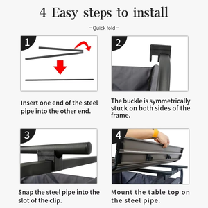 Faltbarer Verkaufswagen mit Sonnenschutz, tragbarer Großraumwagen für Händler und Marktstände - Product Image 5