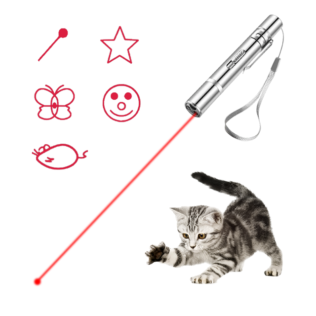 Shengfeng USB Rechargeable Multiple Patterns Infrared 3 Modes Interactive Electronic Electric Laser Pointer Cat Chasing Toy