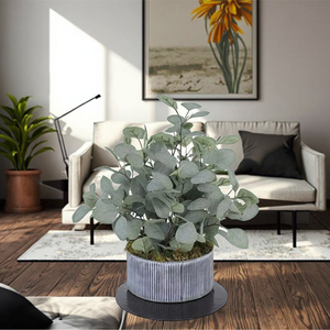 Oh Arts Planta artificial hojas de eucalipto dólar de plata tallos de vegetación de imitación al por mayor boda decoración del hogar centro de mesa - Product Image 5