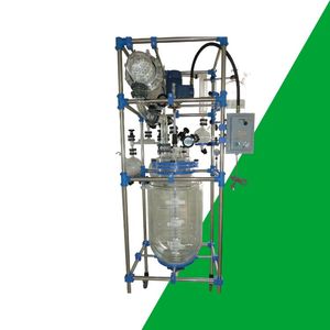 Reactor de vidrio automático a prueba de explosiones de 80L/100L/150L/200L con agitador de velocidad variable y calentamiento con camisa para la industria química - Product Image 1