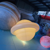 Décorations Gonflables Publicitaires Planète Lune pour Mariages et Fêtes, en PVC Étanche, avec Souffleur d'Air Électrique, Résistantes aux Intempéries
