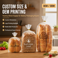 Sacs à pain en plastique transparent de qualité alimentaire avec logo personnalisé en gros, sacs à pain micro-perforés en CPP