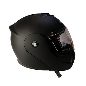 Casque de moteur imperméable au vent noir mat Pare-soleil intégral à rabat croisé Casque de moto modulaire pour tout-terrain - Product Image 2