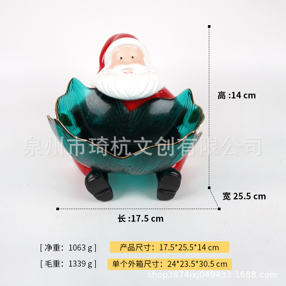 Père Noël avec un bol