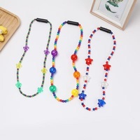Colliers de perles LED lumineuses en gros, colorés, pour Mardi Gras, accessoires de fête et de carnaval