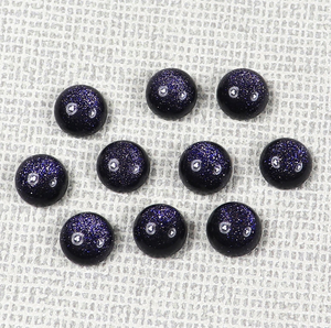 Cabujón de Piedra Arenisca Azul Brillante en Forma Redonda para Joyería, Anillos, Collares, Pulseras de Piedra Dorada, Piedra del Sol Brillante - Product Image 4