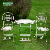 Ensemble de Tables et chaises de balcon rétro en fer forgé de Style européen