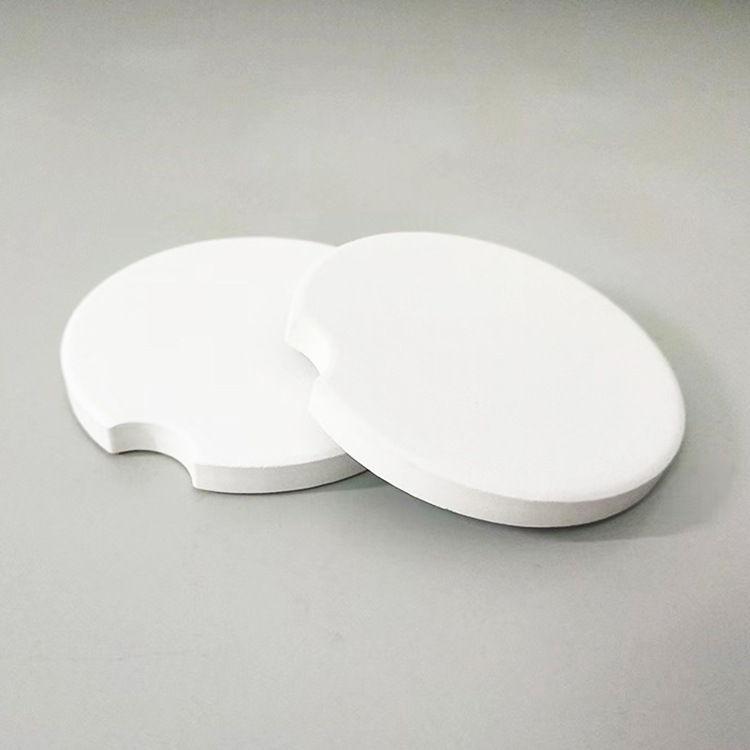 Yonglai 6.7cm Round DIY Sublimation Ceramic Car Coaster - Customizable Blank Heat Transfer Coaster