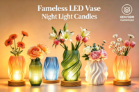 Bougie pilier LED personnalisée avec alimentation USB, bougies écologiques faites à la main en PLA, veilleuse pour fêtes, vacances, décoration de la maison