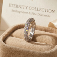Vollbesetzter Eternity-Ring 18K Vergoldet 5A CZ 241 Stück Mikro-Einlage Stapelbarer Ehering Geschenk für Frauen Brautschmuck