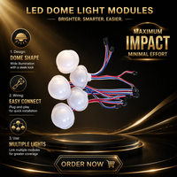 Lumière à pixels programmable de 45 mm, étanche, en forme de champignon, idéale pour les carnavals, les grandes roues, les parcs d'attractions