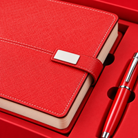 Coffret Cadeau d'Entreprise Personnalisé : Carnet Premium avec Fermeture à Sangle, Stylo et Gobelet – Logo Personnalisé, Vente en Gros