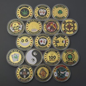 Prensa de cartas redonda para Texas Hold'em, accesorios, fabricado en China, Zhuang Code <span class=keywords><strong>Depu</strong></span>, ficha especial, moneda, DEALER - Product Image 5