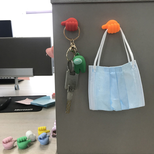 Silicone Cable Cord Organizer Clips 5 cái/bộ dễ thương thiết kế ngón tay cái Magnetic & Adhesive Wire Cable Cord Clips chủ quản lý - Product Image 5