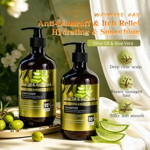 Shampooing pour cheveux à l'huile d'olive, à l'aloe vera et à la kératine, réparateur et hydratant, marque privée - Product Image 3
