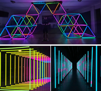 Barre lumineuse LED linéaire RGB/RGBW à 360 degrés, 1m, 24V, 40mm, tube LED suspendu, barre de pixels LED DMX, éclairage de scène pour DJ, club, mariage, décoration