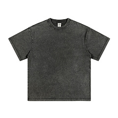 เสื้อยืดวินเทจสำหรับผู้ชายผ้าฝ้าย100แอซิดซักได้270แกรมเฮฟวี่เวท - Product Image 5