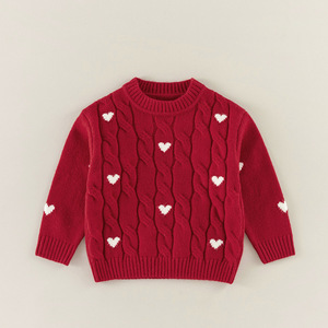 Pull à col rond pour enfants, filles, garçons, bébés, style coréen, <span class=keywords><strong>cardigan</strong></span>, hiver 2023, traitement doux, épaisseur ordinaire - Product Image 1
