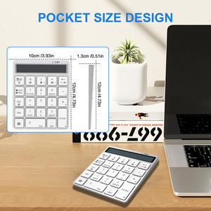 Portable Wireless numeric keypad Mini 23 Keys Rechargeable Scissor Switch Calculator Keyboard for Laptop Finance Office - Product Image 5