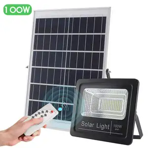 100 Watt Solar Powered Led Flood Light 25W 40W 60W 100 W 200W dengan Remote Control