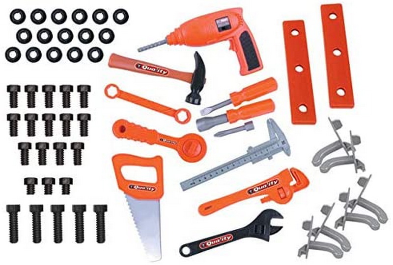 Mechanic Play Set - Kids Plastic Toy Tool Box & Toolbench