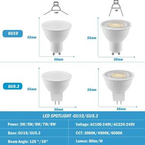 가정용 GU10 베이스 스포트 라이트 천장 조명이있는 Mr16 <span class=keywords><strong>Fsl</strong></span> LED 전구 9W 12W - Product Image 6