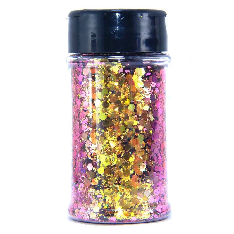 2022 New Eco Friendly color changing chunky mix glitter top quality fine shift glitter