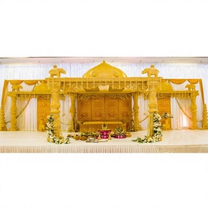 Cérémonie de mariage tamilienne ensemble Mandap mariage indien Mandap fabricant dernière fibre sculpté mariage Mandaps vente affaire USA - Product Image 1