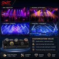 Barre de projecteurs mobiles d'intérieur 620W, 5x120W LED RGB, effet Tornado et Pixel Wash, solution complète pour salles de mariage et de réception