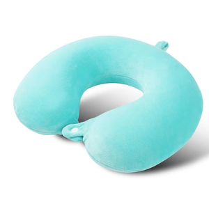 Kustomisasi bentuk u bantal perjalanan dengan penyimpanan busa memori leher dukungan lambat rebound bantal leher perjalanan - Product Image 6