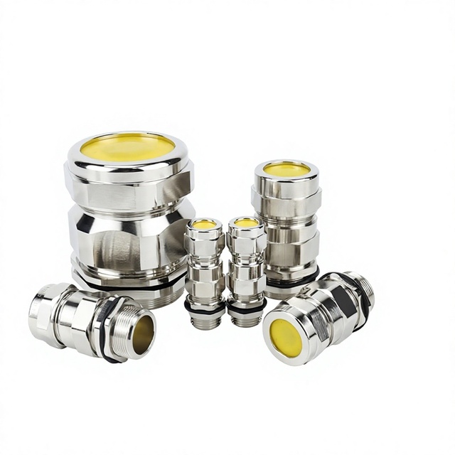 BOERDA Explosion Proof Armored Cable Gland Double Seal IP68 Waterproof SS304 Stainless Steel Brass Marine Connector Wholesale