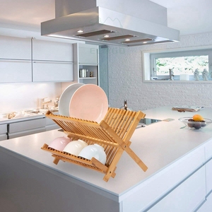 ชั้นคว่ำจานทำจากไม้ไผ่ทนทานสำหรับห้องครัว - Product Image 4